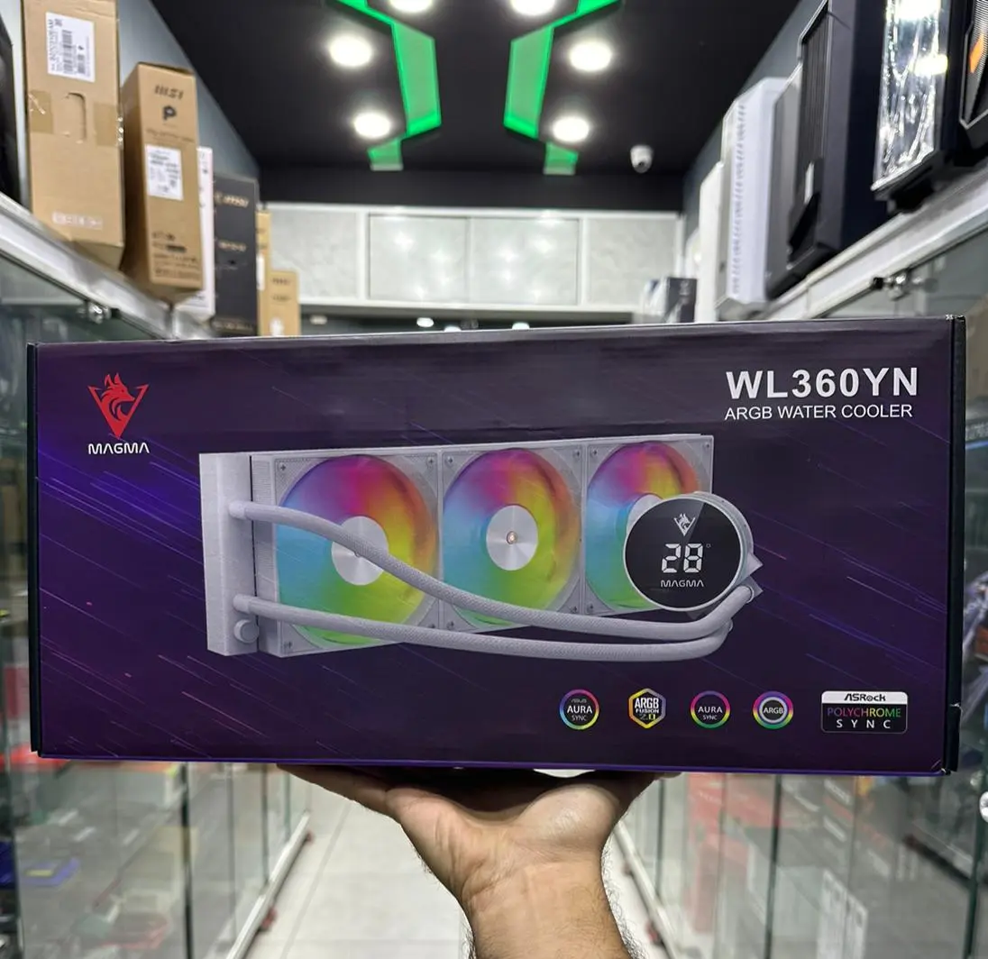 WATERCOOLING MAGMA WL360YN ARGB TEMP SHOW WHITE